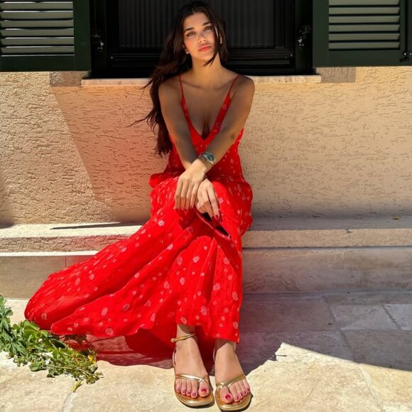 Zara Dresses & Skirts - Zara ZW Strappy Midi Dress NWT Red Size Small Blogger Fav